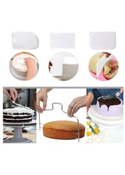 Cake Decorating Supplies,21pcs Cake Decorating Kit with Cake Rotating Turntable, Icing Spatulas,Cake Scrappers, Cake Cutter, Piping Nozzles,Pastry Bag,Piping Tip Couplers