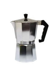 Klassica Aluminium 6 Cups Coffee Maker Silver And Black