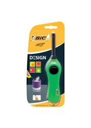 Bic Design Mega Lighter Blister Yellow Green Orange Pink