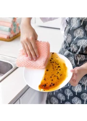 Aiwanto Ultra-Thick Microfiber Cleaning Cloths, Super Absorbent Dust Cloths Buffing Cloths with 4 Color Lint Free Streak Free for Tackling Any Cleaning Job with Ease, 5-Pack