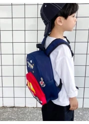 حقيبة ظهر أطفال بتصميم قطارة السيارات تناسب الأطفال من عمر 3-5 سنوات في المرحلة الابتدائية , حقيبة مدرسية للأول