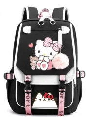 Sanrio Authorized Black Magician Backpack Cute Anime Fashion Backpack Large Capacity Outdoor Backpack