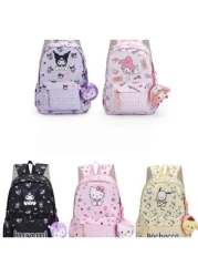 Sanrio 1pc Hello Kitty Kuromi Cinnamoroll My Melody Cartoon Backpack Cute Daily Bag Cat Cartoon Anime Storage Bag Women Casual Travel Commuting Backpack Makeup Bag Holiday Organizer Large Capacity Cos