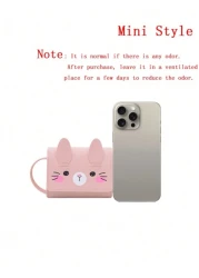 1pc Pu Magnet Closure Fashion Cartoon Bunny Three Dimensional Ears Shoulder Messenger Bag Cute Mini Coin Purse For Girls Suitable For A Variety Of Occasions Comfortable Shoulder Straps Versatile And N