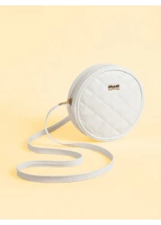 1pc Metal Bow Quilted Minimalist Versatile Lightweight Round Shoulder Crossbody Bag Mini Small Casual Pouch For Outing Coin Purse