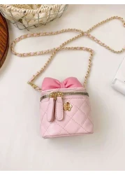 Bow Design Girls Mini Chain Strap Versatile Chic Shoulder Bag