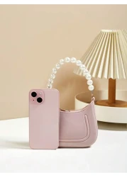 حقيبة صغيرة للإبط للبنات الصغيرات، مزينة باللؤلؤ وغلق سحاب، حقيبة هدية جميلة للبنات