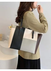 Fashionable Large Capacity Multi Pocket Over The Shoulder Tote Bag 32 12 28cm Casual Women s Large Handbag Fits Laptop Simple Stylish For Leisure Holiday