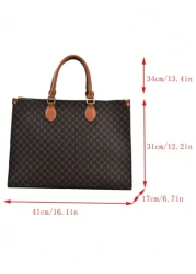 Autumn Winter Fashion Print Four Seasons Versatile Travel Shopping Bag Oversized Tote Bag Vintage Large Capacity Tote Bag Retro Top Handle Satchel Women s Fashion Handbag Purse For Commute Bookbag Tot