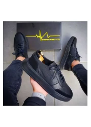 Martinetto حذاء رجالي كاجوال من الجلد الطبيعي باللون الأسود