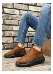 BOA Ba0548 - حذاء رياضي رجالي أسود اللون بنعل عالٍ ورباط