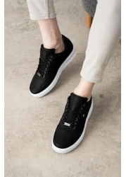 L.A Polo حذاء رياضي كاجوال باللونين الأبيض والأسود للرجال