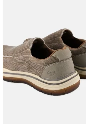 Skechers حذاء Cowen رجالي سهل الارتداء للأنشطة الخارجية، لون بني رمادي