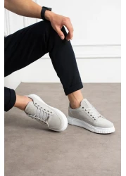 L.A Polo حذاء رياضي رجالي من جلد الغزال مريح بلون الجليد 039