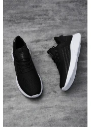 E SPORT حذاء تريكو خفيف الوزن للجنسين باللونين الأبيض والأسود