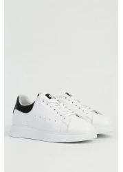 Pierre Cardin حذاء رياضي رجالي من الجلد باللون الأبيض PC-32722