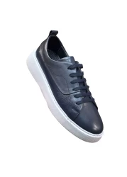 Greyybull Shoes Navy Blue Leather Sneaker Men's Shoes