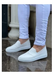 BZ Moda B114 Bt حذاء كلاسيكي للرجال ذو نعل لتقويم العظام باللون الأبيض