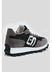 Lufian حذاء رياضي جلدي أسود للرجال من آرثر