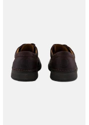 CLARKS حذاء رجالي كاجوال برباط قياسي، بني غامق