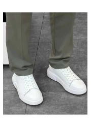 Kocamanlar Ayakkabı حذاء Makras Exclusive 777 الرياضي للرجال - حذاء جلدي أبيض