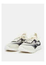Styli Colorblock Textured Breathable Lace Up Sneakers