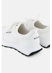 nicce حذاء كاجوال برباط للرجال من تيرانا، أبيض