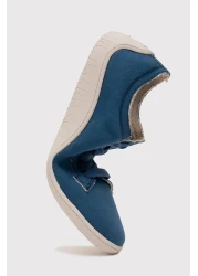 Vaneda حذاء رجالي من الكتان المريح V-Barefoot - أزرق نيلي 1383