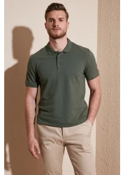 Buratti تي شيرت رجالي بياقة بولو - 100% قطن، مقاس عادي، أزرار 5902127