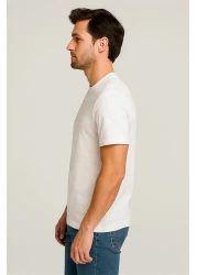 Lacco تي شيرت برقبة دائرية باللون الأبيض