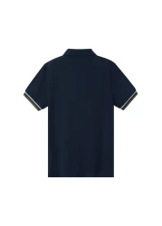 Giordano قميص بولو رجالي عالي الأداء: بيكيه كلاسيكي، ياقة مدببة، تفاصيل مطرزة