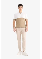 Defacto تي شيرت تريكو بأكمام قصيرة وياقة بولو بمقاس قياسي E4895ax25sm