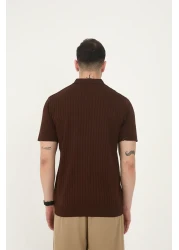 axxa تي شيرت رجالي بياقة بولو منقوشة