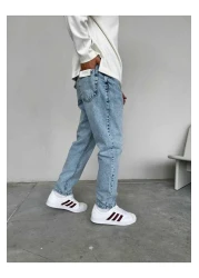 Gambocci Men's Casual Fit Boyfriend Jeans