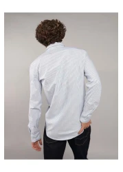 American Eagle قميص أكسفورد مخطط بأزرار من AE Everyday