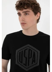 U.S. Polo Assn. تي شيرت أسود برقبة دائرية للرجال 50300382 -vr046