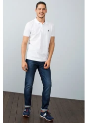 U.S. Polo Assn. G081gl011 سانجو1358102 تيشيرت رجالي باللون الأبيض