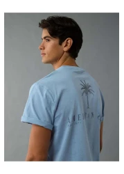 American Eagle تي شيرت Ae Maui جرافيكي بأكمام قصيرة