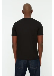  Collection Black Crew Neck Short Sleeve T-Shirt - Regular Fit TMNSS22TS0271