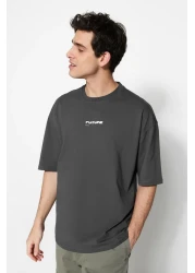  Collection AnThraciTe Fluffy PrinTed Oversize T-Shirt - 100% Tinne TMNSS23TS00171