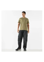 Kappa Logo Print Crew Neck T-shirt with Short Sleeves