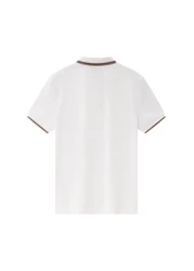 Giordano قميص بولو رجالي من قطن الليكرا بيكيه - قصة ضيقة، تطريز نسر