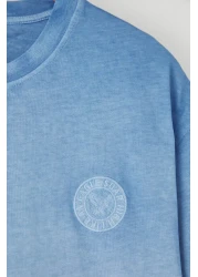  Collection Blue Oversize Gradient T-Shirt Tmnss23Ts00174