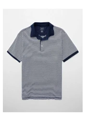 American Eagle قميص بولو مخطط من AE Flex Pique