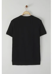  Collection Crew Neck Black Cotton T-Shirt - Tmnss25Ts00062
