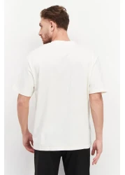 Puma Men Relaxed Fit Short Sleeve Training T Shirt, Cream