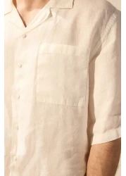  Collection Ecru Limited Edition 100% Linen Oversize Fit Shirt (Tmnss24Go00059)