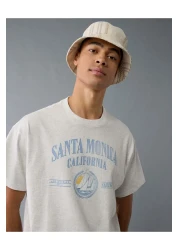 American Eagle تي شيرت جرافيكي بشعار Ae Boxy Destination