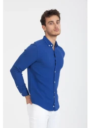 Klothy قميص رجالي مصنوع من القطن بنسبة 100% وقابل للغسل