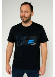 Lacco طباعة DDF ذات رقبة دائرية باللون الأسود